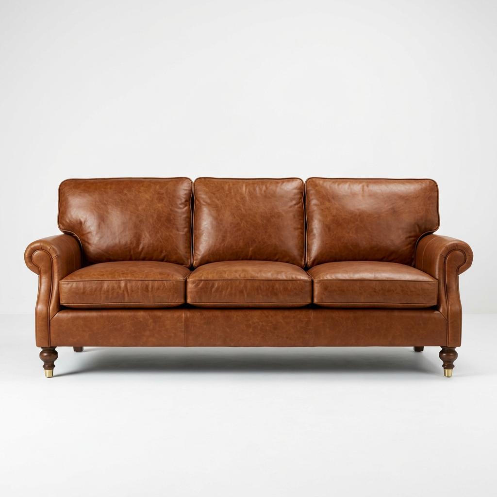 Blood Mountain Full-Grain Leather Sofa
