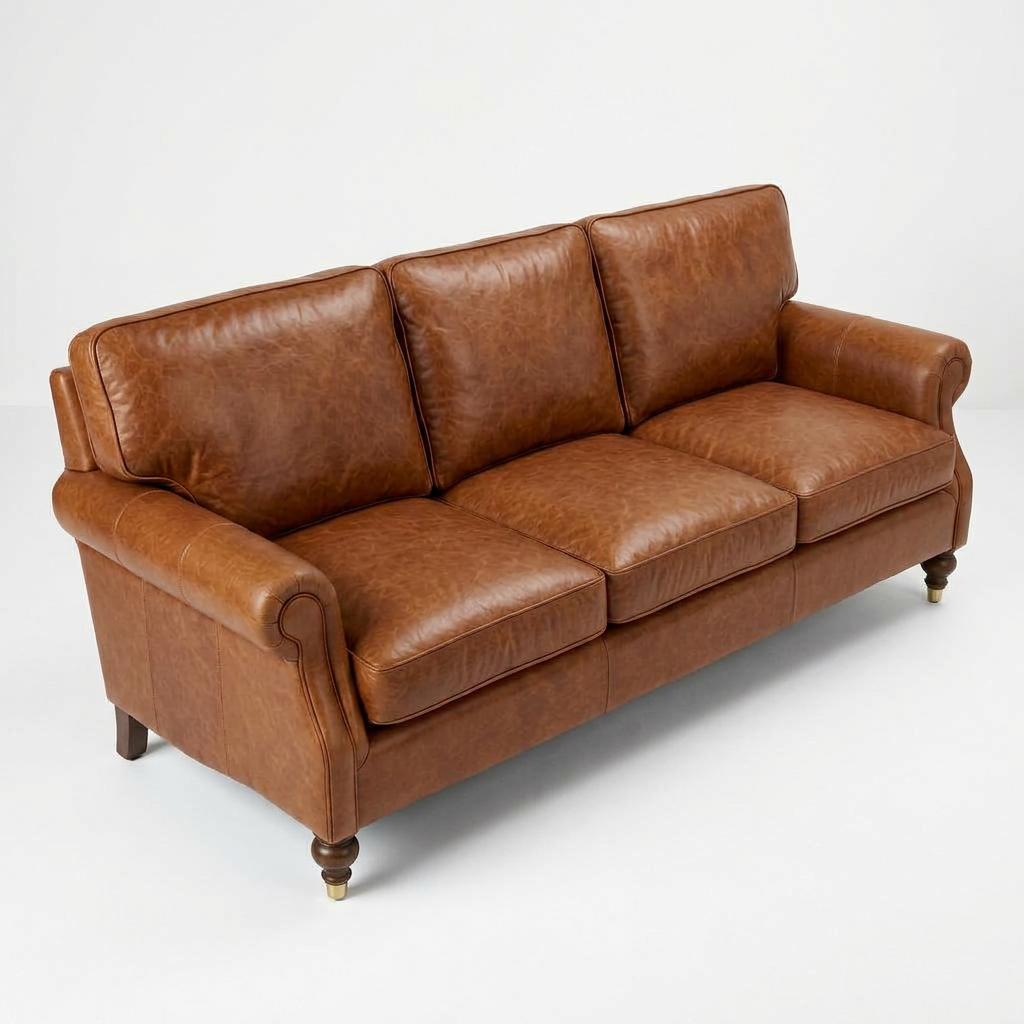 Blood Mountain Full-Grain Leather Sofa