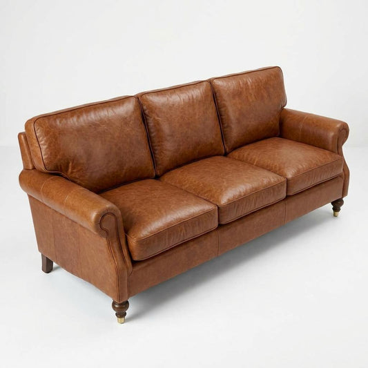 Blood Mountain Full-Grain Leather Sofa